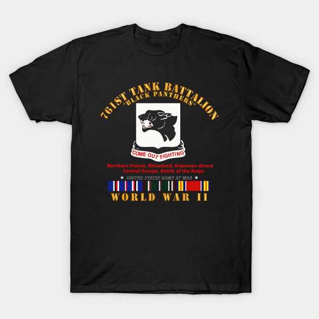 761st Tank Battalion - Black Panthers - WWII  EU SVC T-Shirt by twix123844